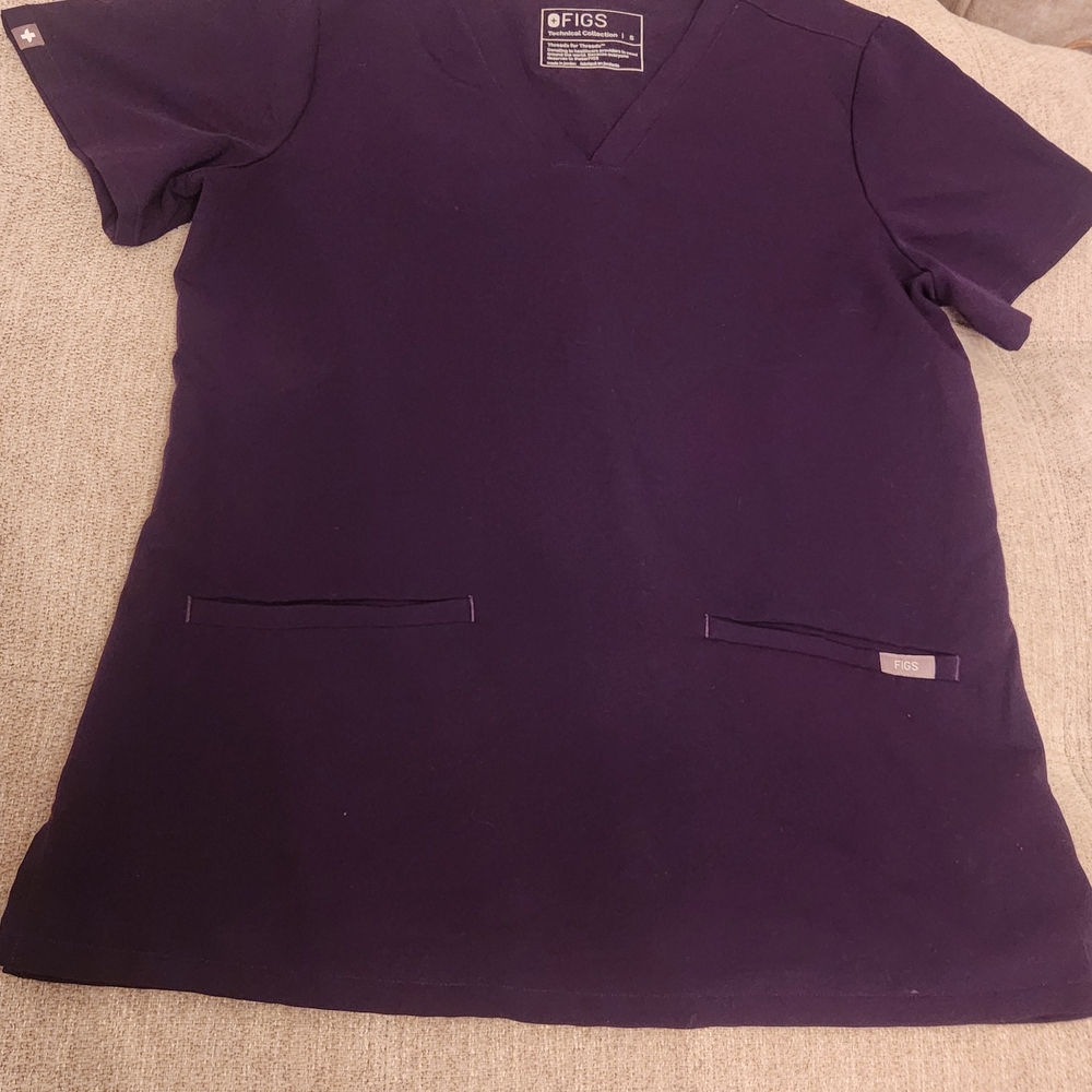 Figs Purple Scrub Top